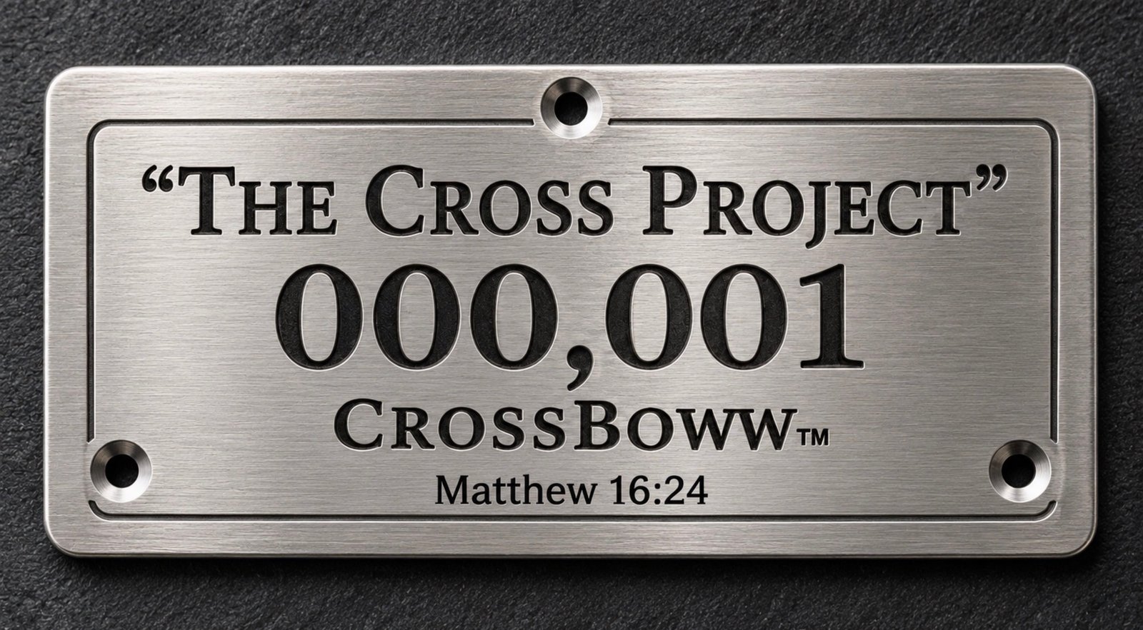 Official CrossBōww numbered plaque